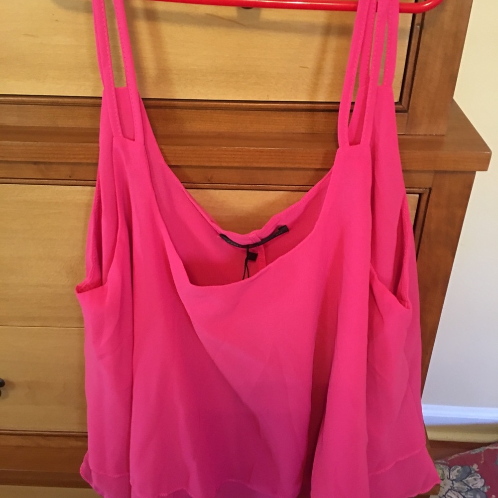 Pretty top, chiffon like material.